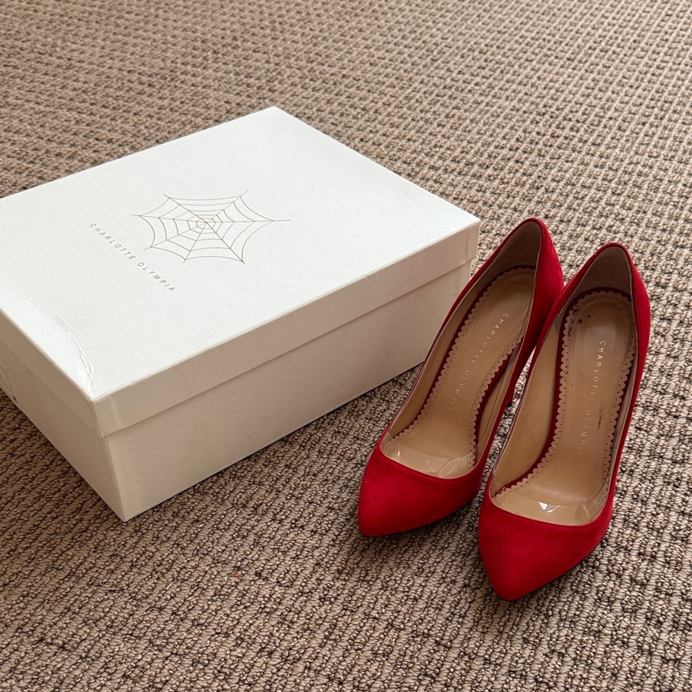 Charlotte Olympia Vibrant Red Heels